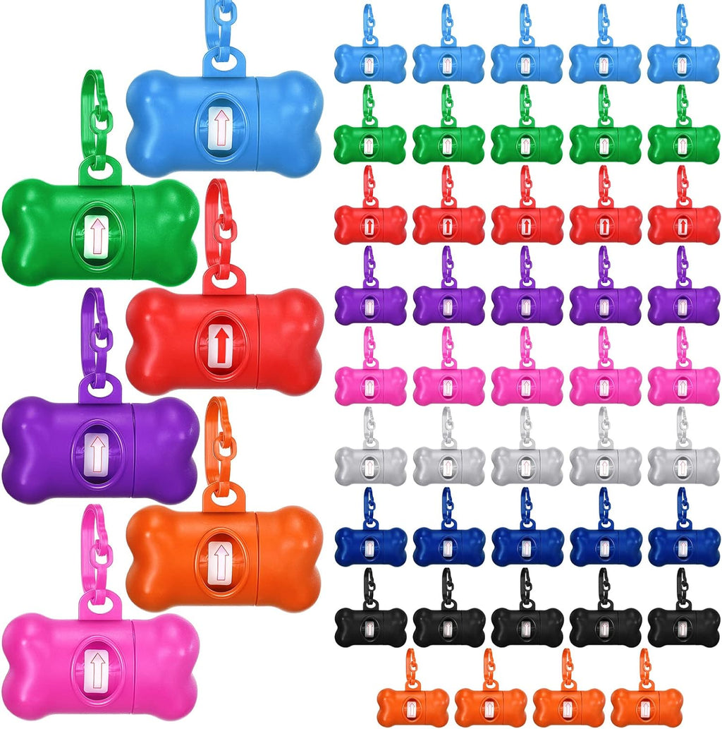 Zhehao 50 Pack Dog Poop Bag Holders for Leashes | Clip-on waste bag holders attach to leashes, belts, or pet gear for walks, travel, parks, homes, and pet businesses