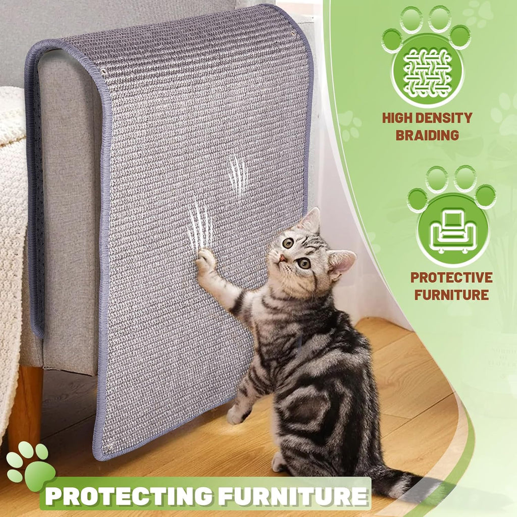 Uranshin Natural Sisal Cat Wall Climbing Carpet, Wall Scratcher Mat Pad