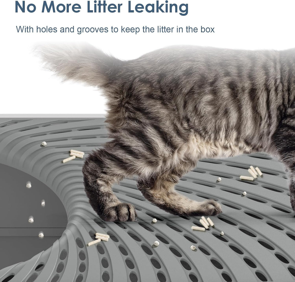 SuzziPaws Stainless Steel Litter Box Top-Entry Dog-Proof for Multi-Cats | XL Grey Hooded Lid with Filter & Scoop, Anti-Leakage Enclosed High-Sided Metal Pan for Low-Tracking & Easy Cleaning