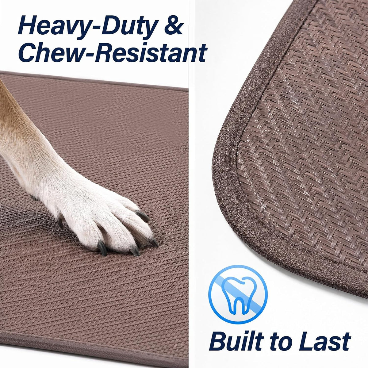 Woven Cool Mat for Dog L/XL, Waterproof Rinse-Clean Pad, 46" x 36"