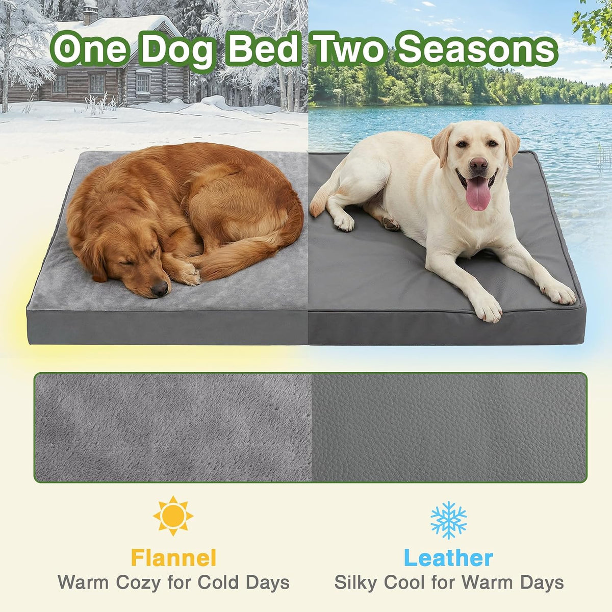 Waterproof XL Dog Beds Large Outdoor Washable Foam Crate Pad 42" Anti-Slip