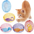 Jecery 5 Pcs Cat Toys Spring,Mouse,Multicolor