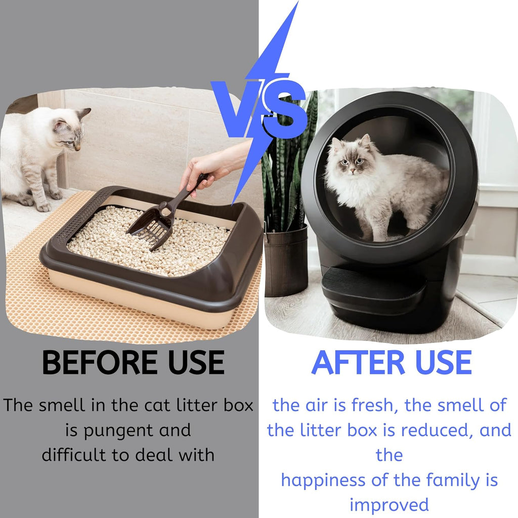 Nispira Activated Charcoal Replacement Filters for Litter Box Robot 4 Self Cleaning I Pet Safe, Non-Toxic, Free of VOCs, Odor Filter, 12 Pack