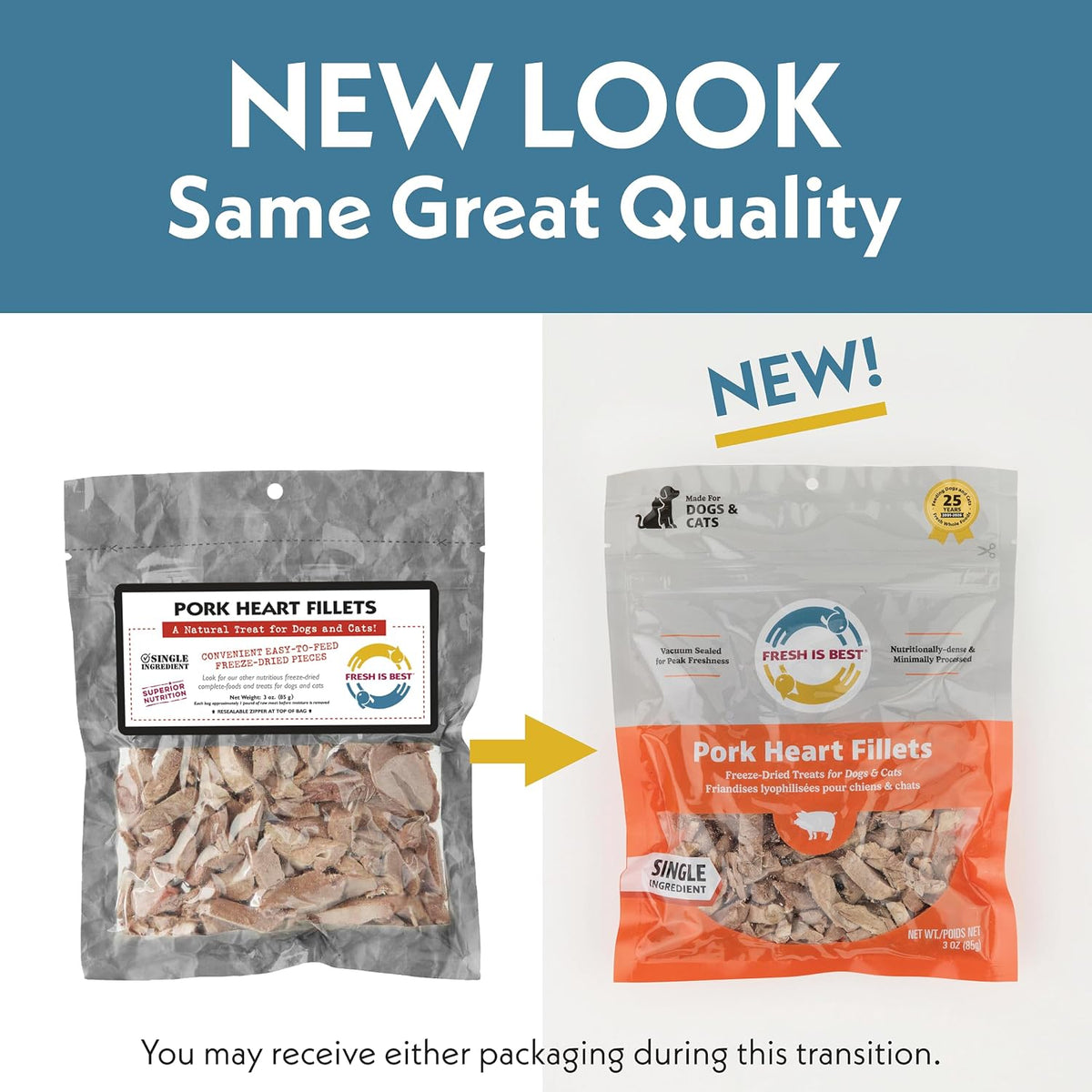 Fresh Is Best Pork Heart Fillets Freeze Dried Dog Treats for Cats & Dogs