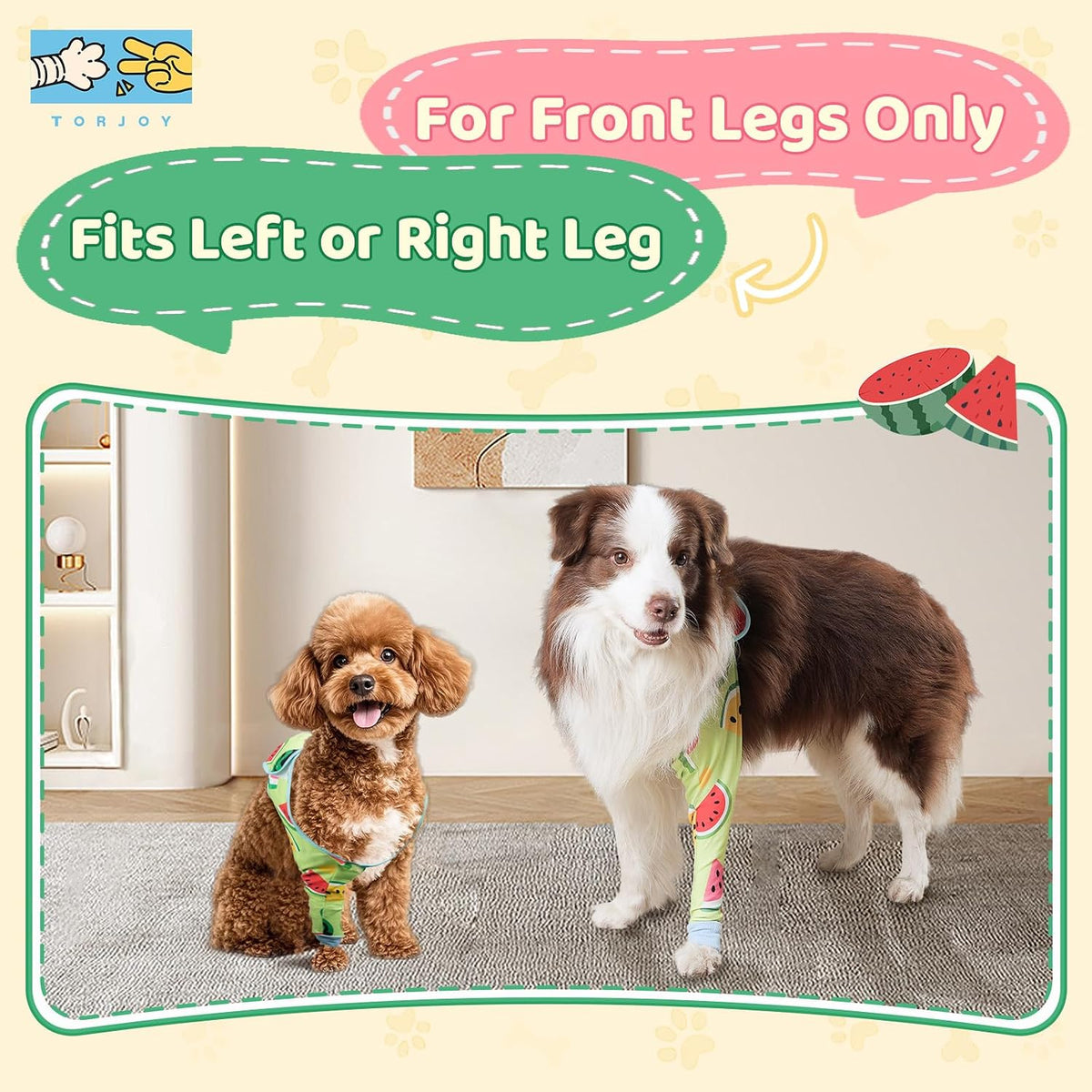 Dog Front Leg Recovery Sleeve – Single Sleeve to Prevent Licking, Scratching & Biting Cone Collar Alternative for Surgery, Wound Care, ACL CCL, Joint Protection