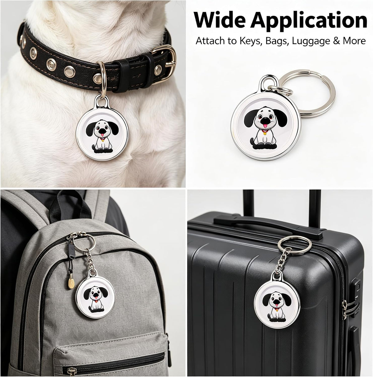 GPS Tracker for Dogs, Real-Time GPS Tracking Device for Cats, Pet Wearable Holder & Keychain Design, No Monthly Fee/No SIM Card, for Android and iOS, Long STBY,IP68 WP,Lightweight