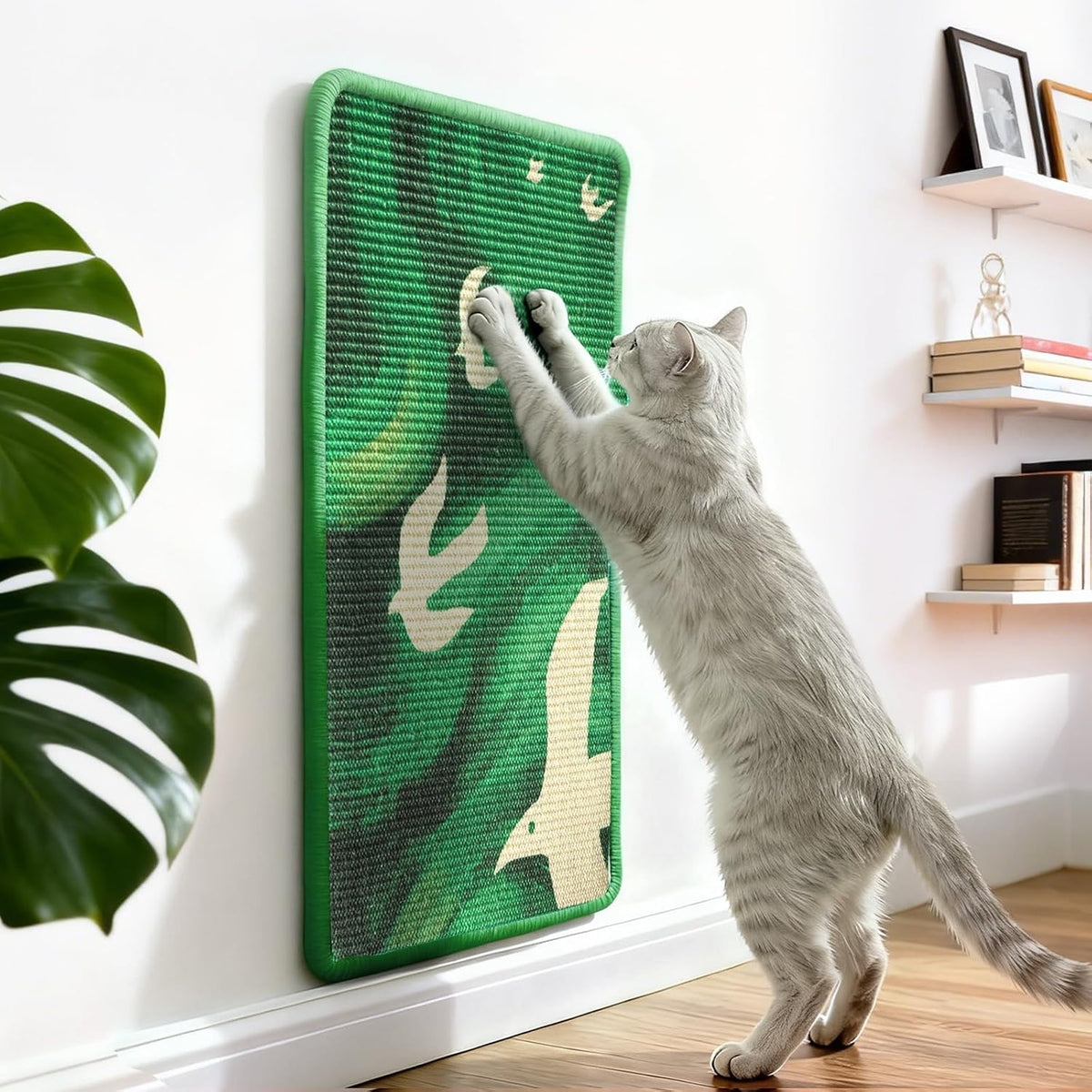 Sisal Cat Scratcher Mat Floor & Wall Cat Scratching Pad with Sticker Tape