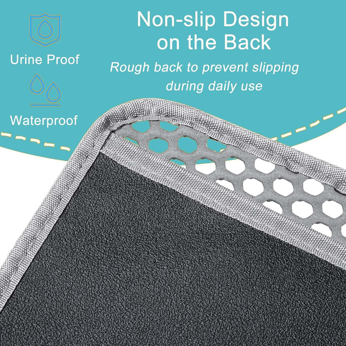 Extra large Cat Litter Mat, XXL 47x36in, Cat Litter Box Mats Extra Large | Double-Layer Honeycomb Litter Trapping Mat, Less Mess, BPA-Free, Waterproof Anti-Slip, Easy clean, Ideal for Multi-Cat(Grey)