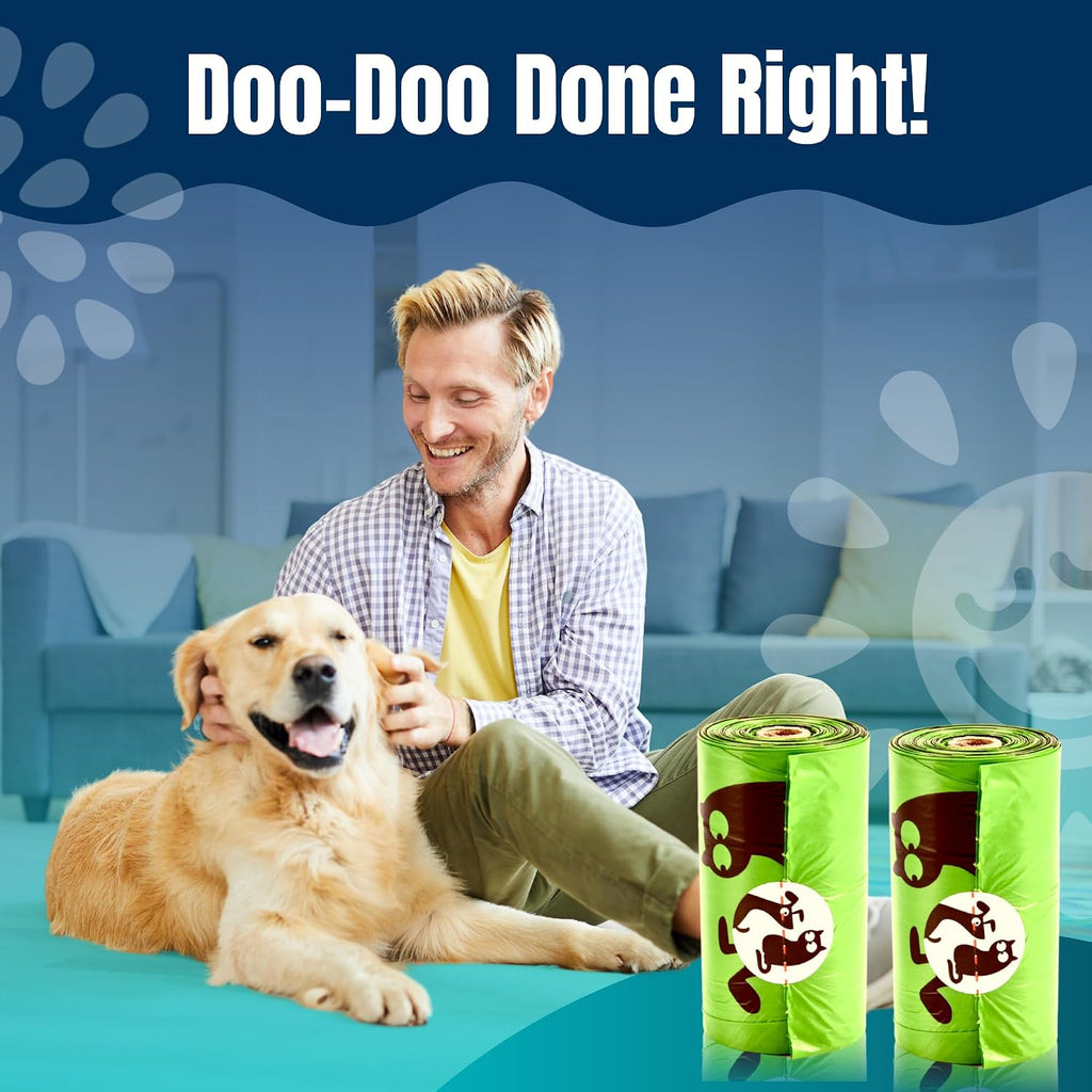 Pet N Pet 360 Counts, Unscented Dog Poop Bags Rolls, 41% Plant Based & 59% PE Poop Bags For Dogs, 24 Rolls Extra Thick Dog Waste Bag, Doggie Poo Bag