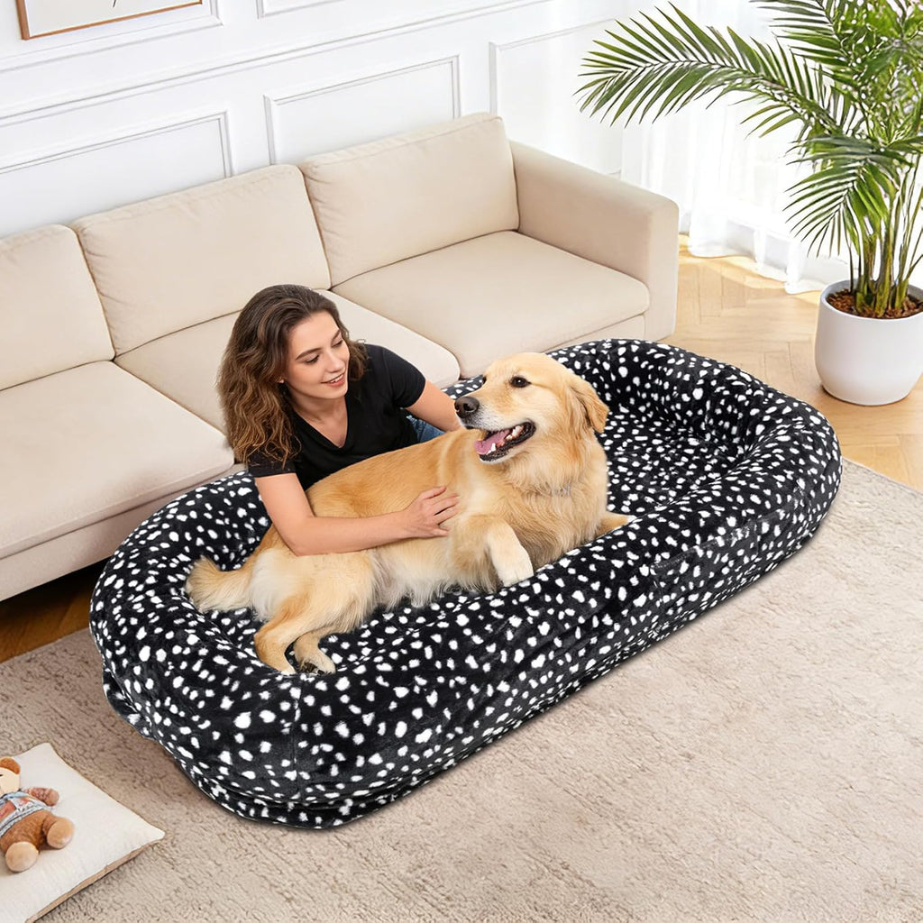 Human Dog Bed for Adult,Large Human Size Dog Bed 70"x38"x10"