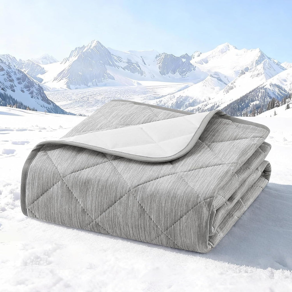 COZY KISS Dog Cooling Mat 82"x102" Q-Max>0.4, Extra Large Waterproof Cooling Dog Bed Cover, Leakproof Non-Slip Pet Mat, Furniture Protector Washable Cooling Blanket for XL Dogs, Sofa Cover(Gray)