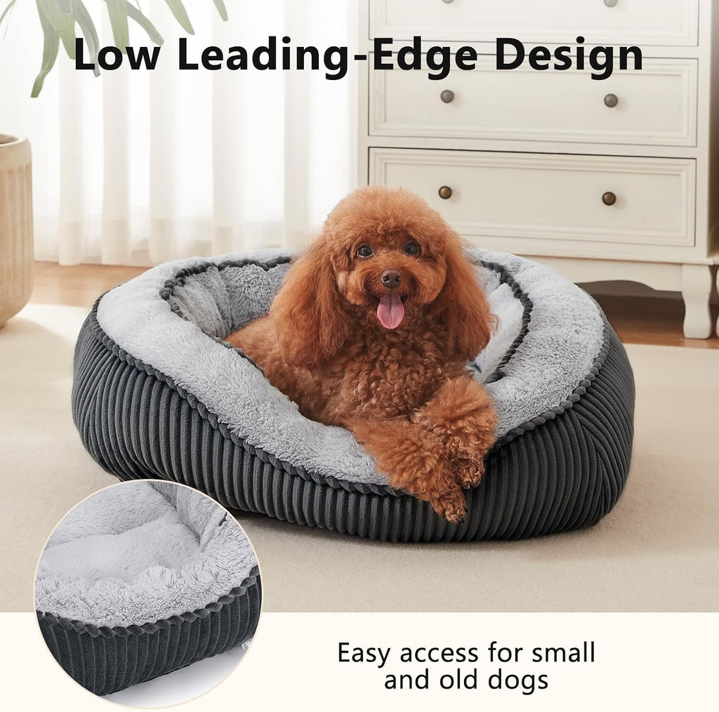 Washable Dog Bed for Small Cat Dogs, Warm Calming Anti-Slip