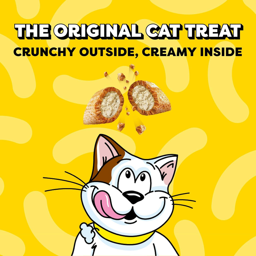 Temptations Jumbo Stuff Crunchy & Soft Cat Treats, Salmon, 2.5 oz, 12 Pack