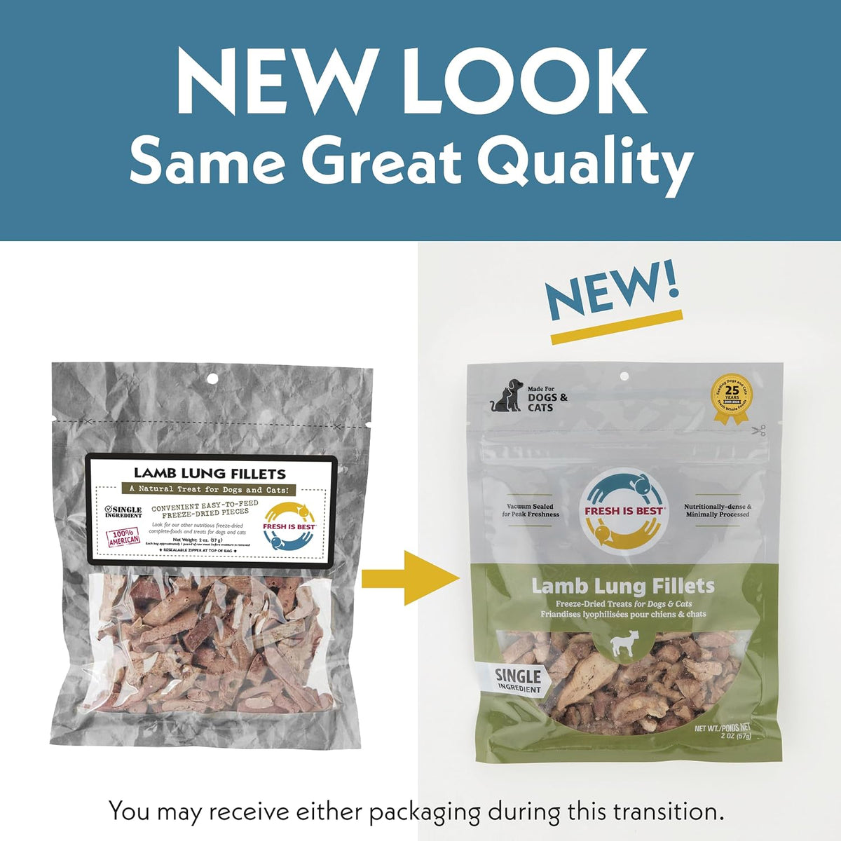 Fresh Is Best Lamb Lung Fillets Freeze Dried Dog Treats for Cats & Dogs