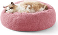 Bedsure Calming Cat Beds Donut Round Washable Kitten Bed,20 inches