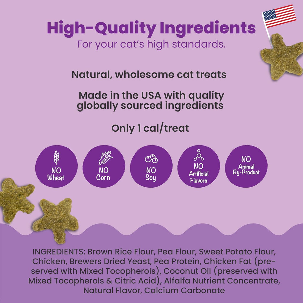 Catstages by Nina Ottosson Purrfect Bitez Natural Crunchy Cat Treats for Puzzles, Toys, Feeders, & Training, USA-Made, Real Chicken Flavor, 4oz (Pack of 2)
