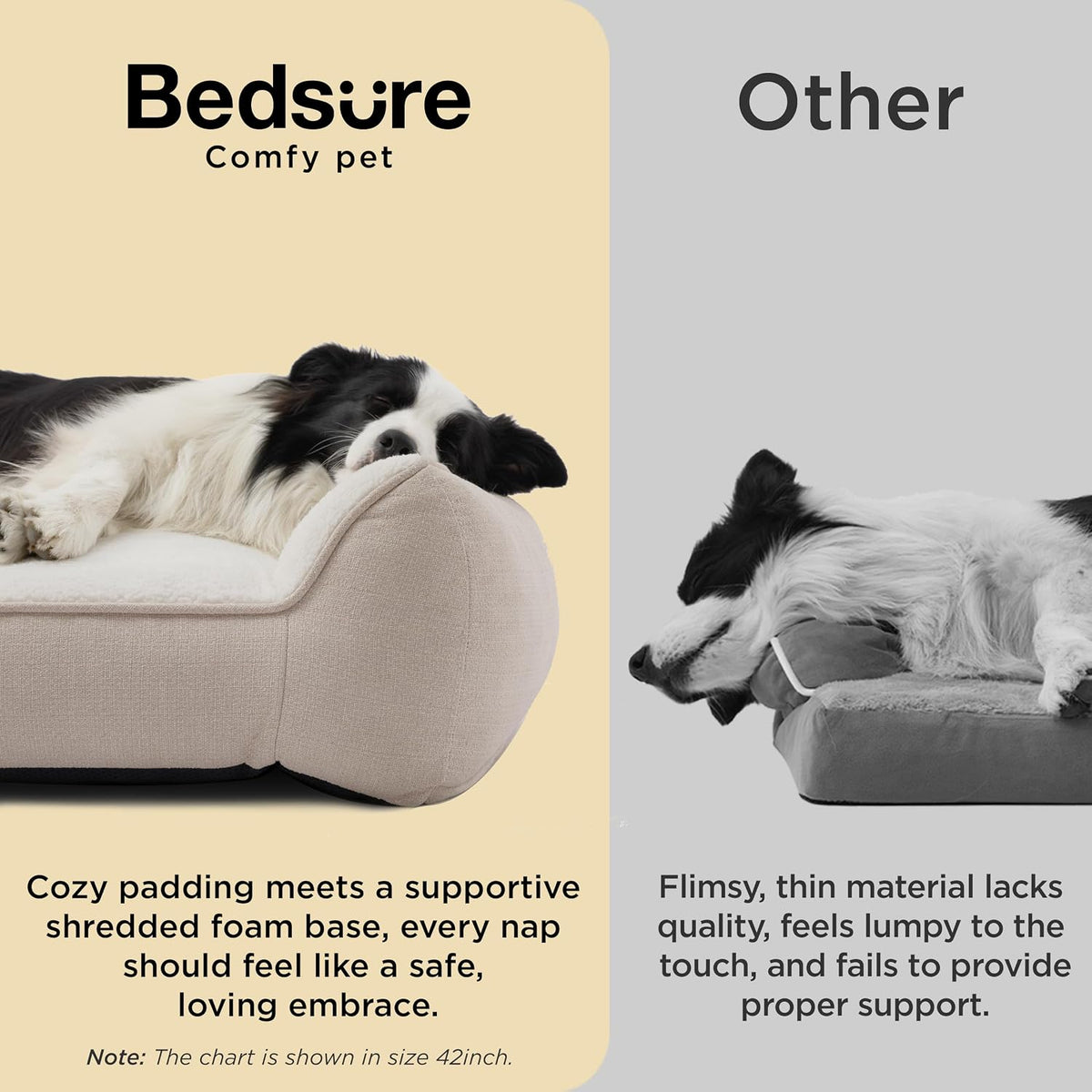 Bedsure SupportMax® Extra Thick Orthopedic XL Dog Beds Large Sized Dog