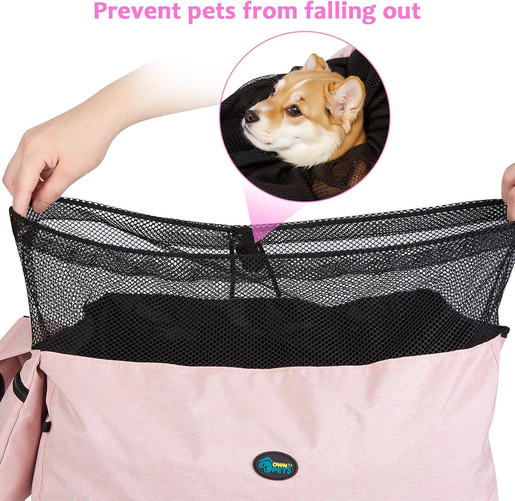 Ownpets XL Dog Sling 15-25lbs, Hands-Free Carrier with Bottom Support Pad