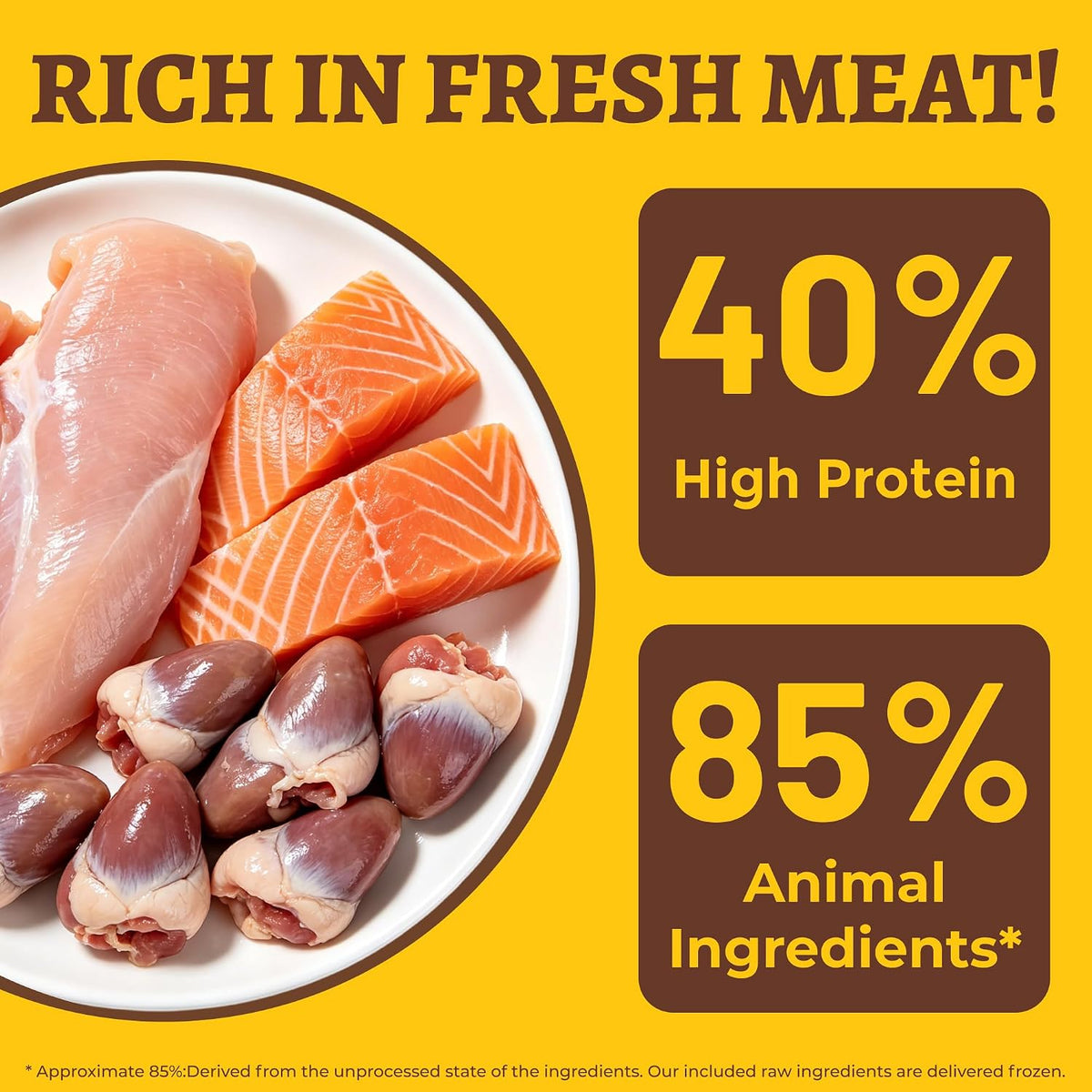 Just Try Freeze Dried Chicken Cat Food with Cat Grass & Taurine, 5 lb