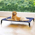 Elevated Dog Bed Outdoor Cooling Raised Cot for XL Dogs, Blue 53.9in