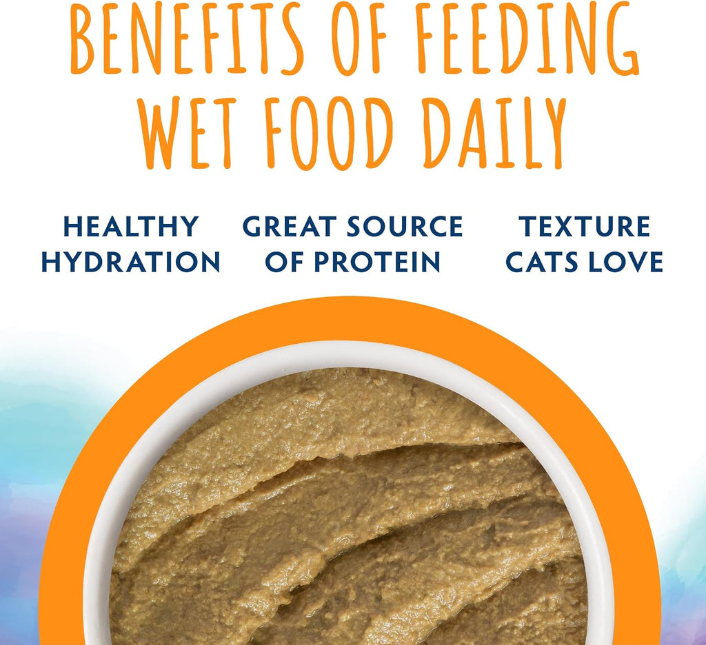 Soulistic Paté Wet Cat Food, Tuna and Salmon Dinner in a Hydrating Purée, 2.8oz Can, Pack of 12