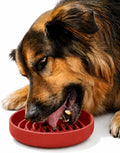 Slow Feeder Dog Bowl - Silicone Dog Bowl, Medium, 7.5" x 1.5" - Cherry