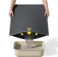 Cat Litter Mat, 30"x24", Waterproof, Easy to Clean (Black-1Pack) | Double-Layer Honeycomb for Effective Litter Trapping, Premium Durable EVA, Non-Slip, Paw-Friendly Soft Surface