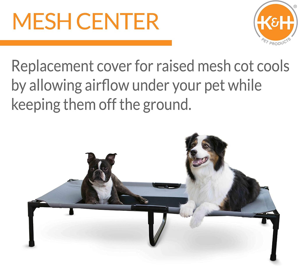 K&H Outdoor Elevated Dog Bed Pet Cot Replacement Cover, Gray, X-Large 50 X 32 Inches (Pack of 6)