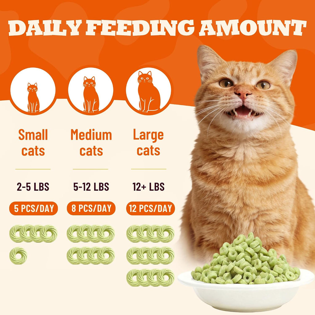 8 oz Cat Grass Treats - Hairball Control & Catnip Flavor