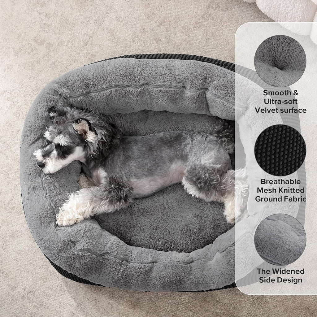INVENHO Small Dog Bed Orthopedic Warming Soft Calming Sleeping Durable with Anti-Slip Bottom