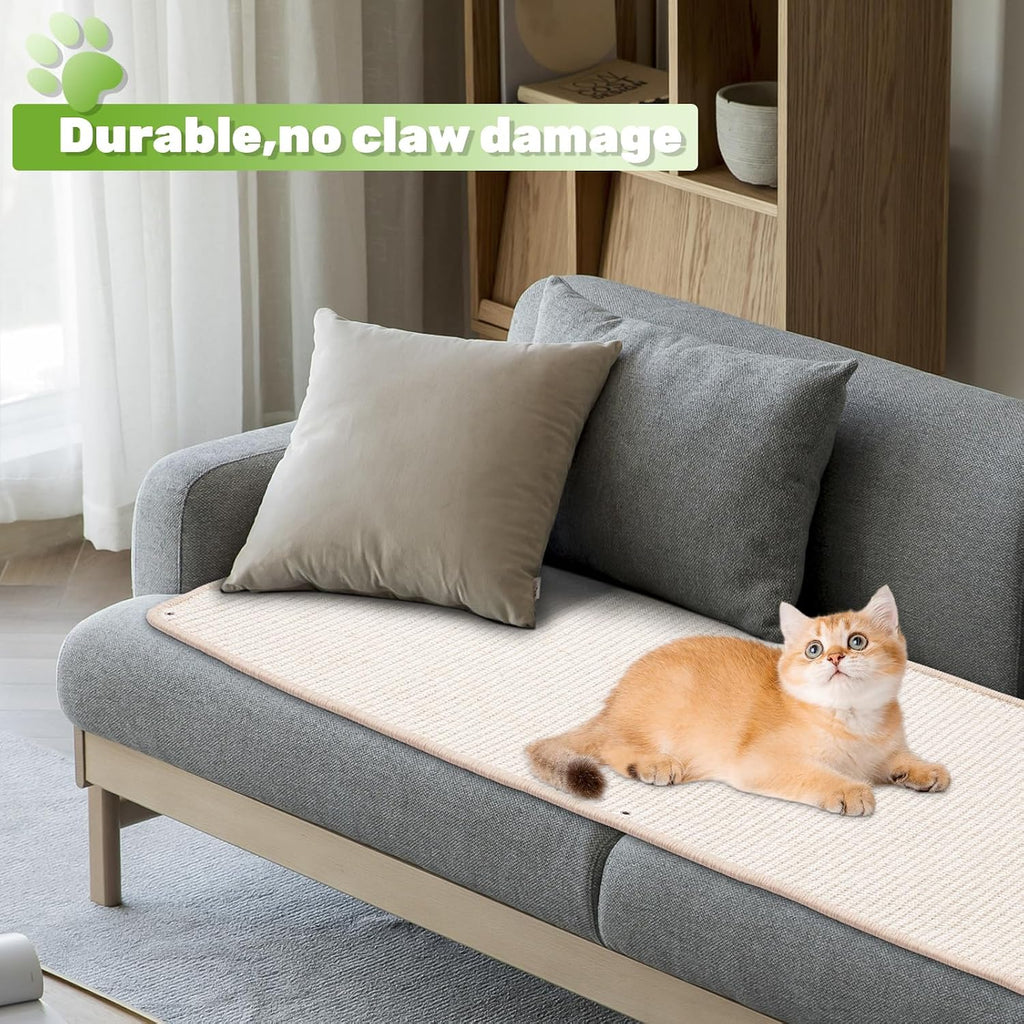 Uranshin Natural Sisal Cat Wall Climbing Carpet, Wall Scratcher Mat Pad
