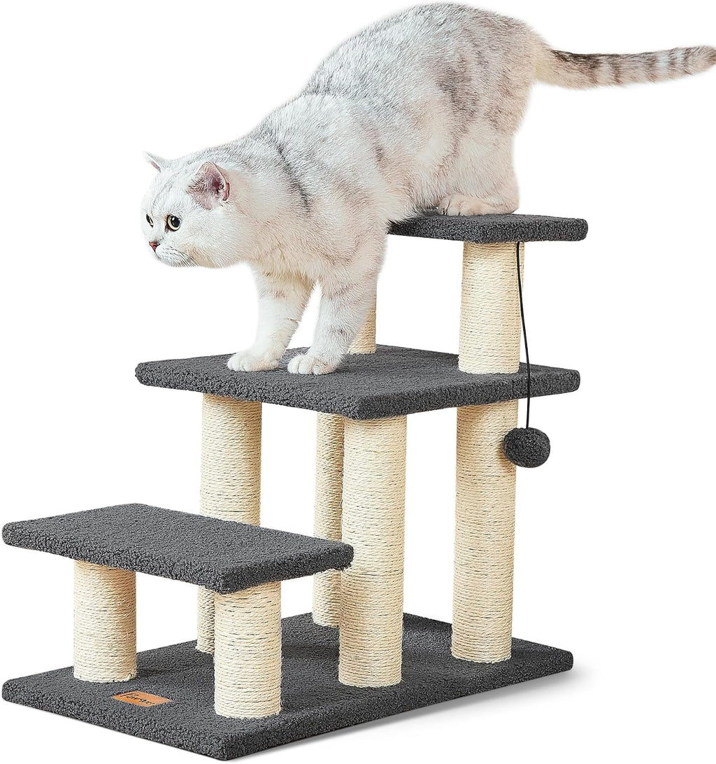 Pawque Dog Stairs & Cat Scratching Post Pet Steps for High Beds Couch