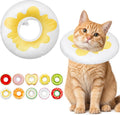 Cat Cone Collar Soft, Adjustable Cat Recovery Cone (Egg, M)