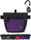 Gobeigo 2 Cup Dog Treat Pouch with Training Clicker(Black/Purple)