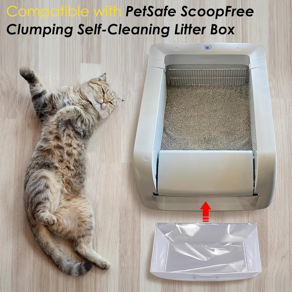 30 Count Cat Litter Box Bags Liners Compatible with Petsafe Self-Cleaning Cat Litter Box,Easy Clean & Replaceable Waste Bag