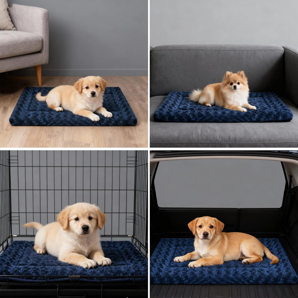 Dog Bed Mat - Crate Pad - Reversible Mat for Pet Comfort - Soft Bed Crate Pads with Dual-Sided Design for All Seasons - Durable, Machine Washable Mat for Travel and Home