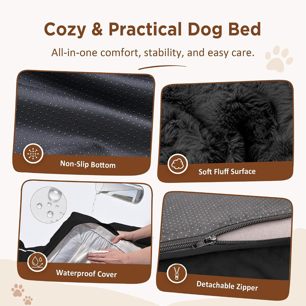 Comfort Expression Waterproof Orthopedic Dog Bed for Medium Size Dog