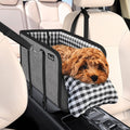 SlowTon Console Dog Car Seat, Dog Booster Seat for Small Dogs Under 11lbs
