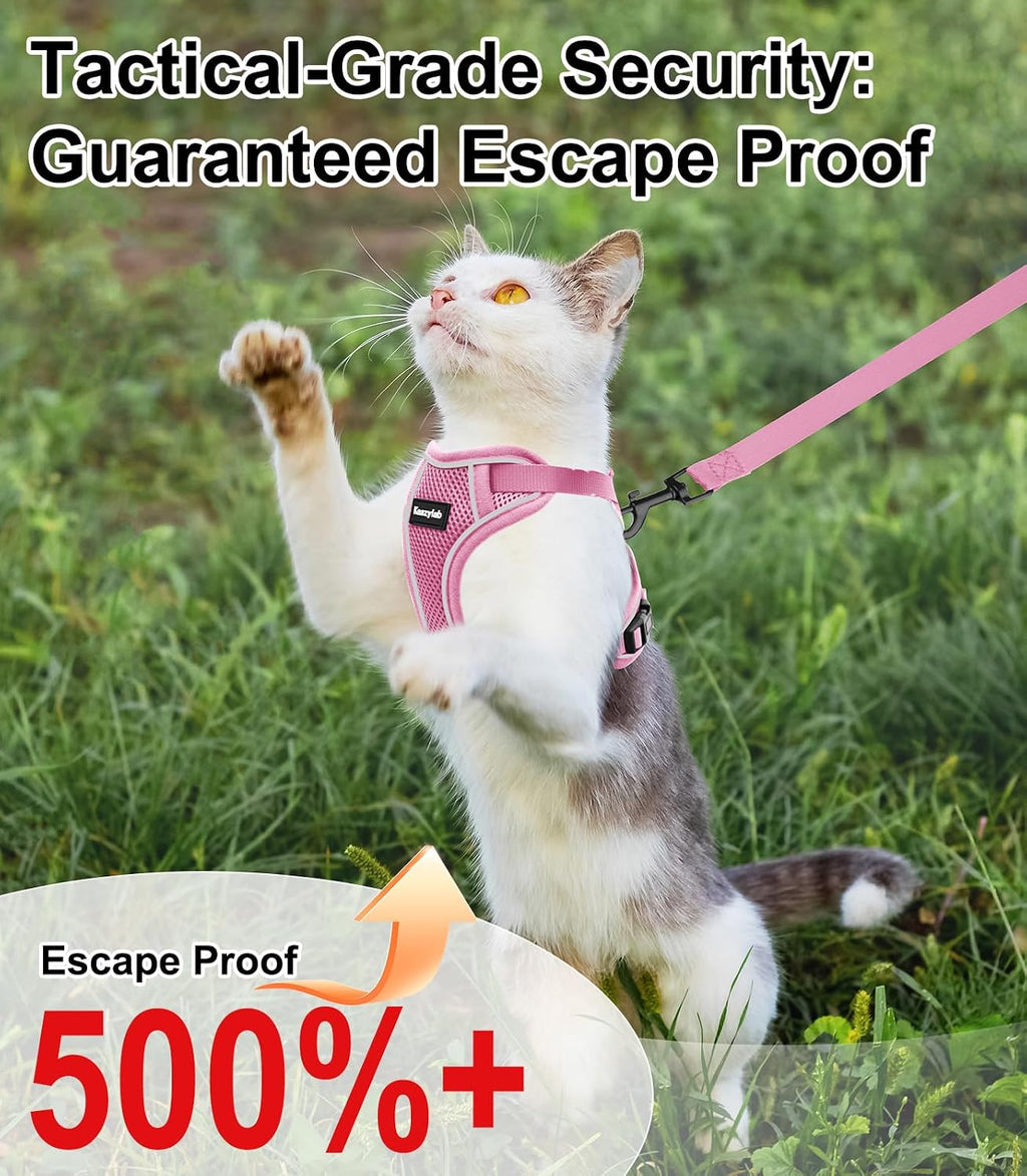 Cat Harness and Leash for Walking Escape Proof Soft Adjustable Cat Leash