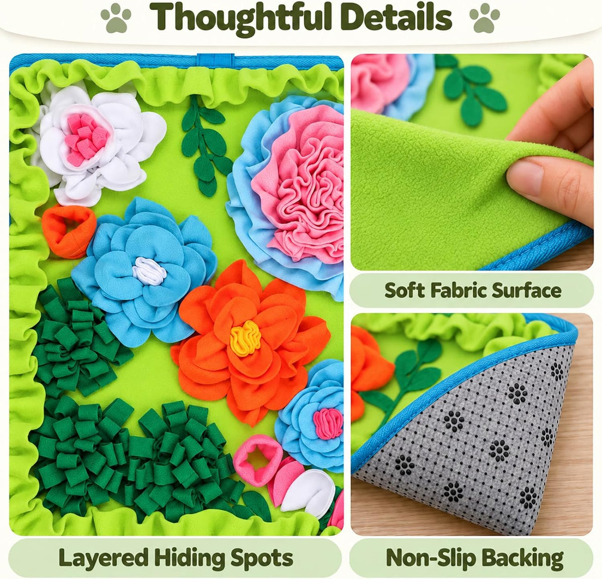 Vextronic Snuffle Mat for Dogs, Large Dogs Slow Feeder, Interactive Puzzle