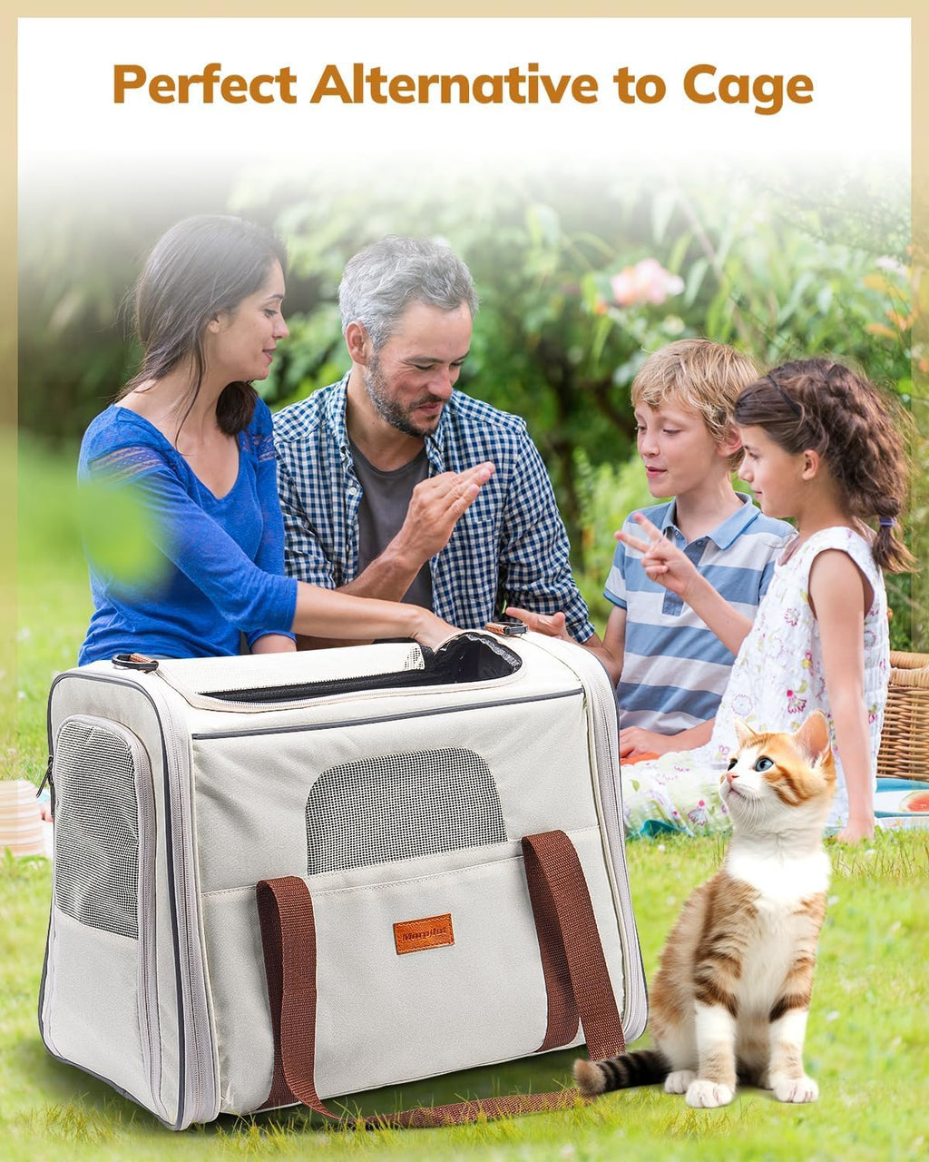 Morpilot Pet Carrier for Large Cats, Puppies & Small Dogs Up to 25lbs