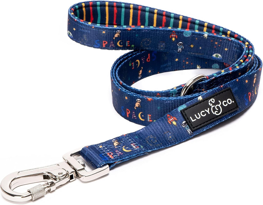 Lucy & Co. 5 Foot Designer Dog Leash - Space Doodle, Small