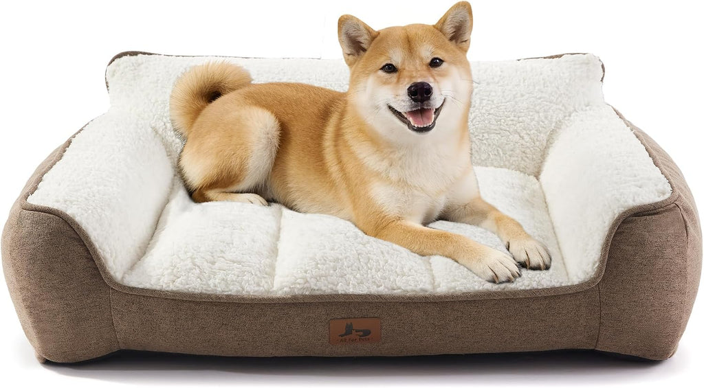 Extra Thick Orthopedic Bolster Dog Beds Large Sized Dog