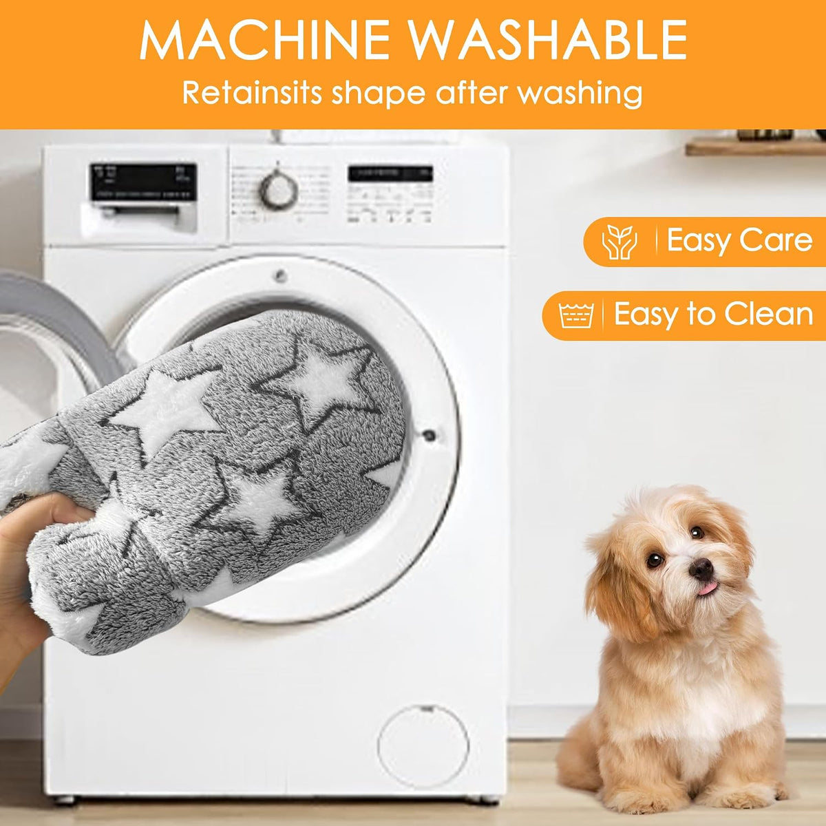 Dog Crate Pad Washable Cat Dog Pet Bed for Crate kennel puppy Mat 18in Gray