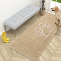 OLANLY Dog Door Mat for Muddy Paws 59x24, Paw Print Design Chenille Mud Mat