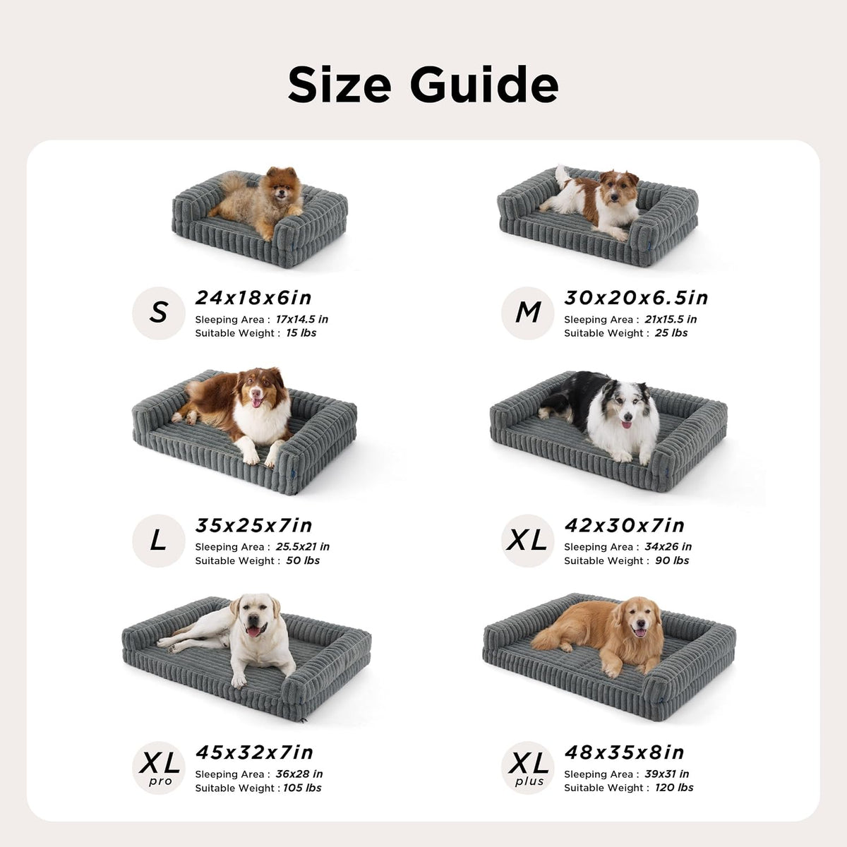 Bedsure ComfyFleece® Memory Foam Orthopedic Small Dog Bed with Sides 24"