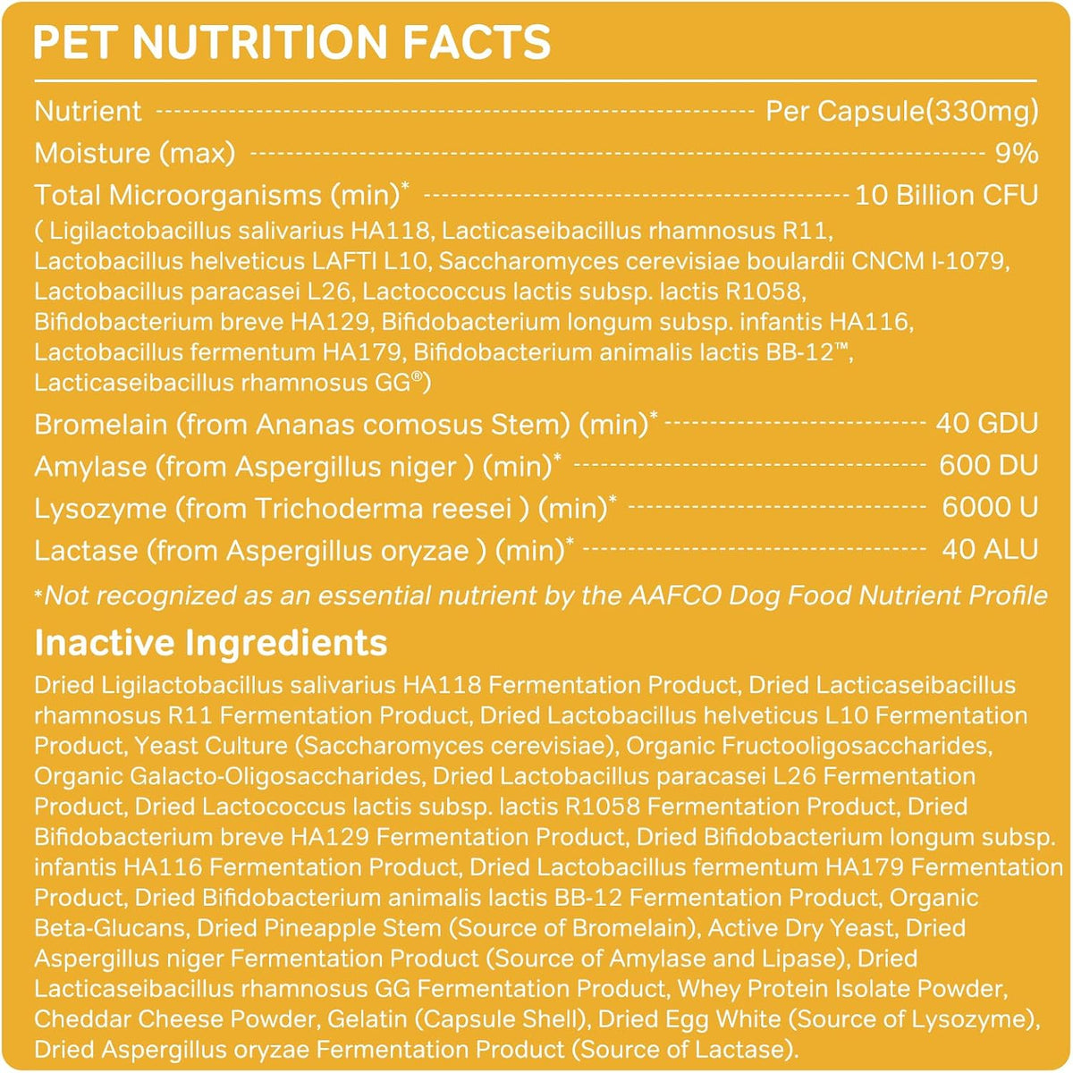 Oral Probiotics for Dogs, 11 Strains, Bad Breath Support
