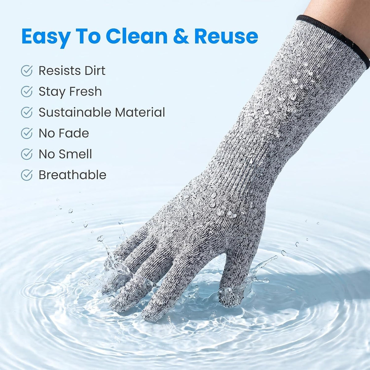 Cat Grooming Gloves Bite Proof Extra-Long Animal Handling Gloves