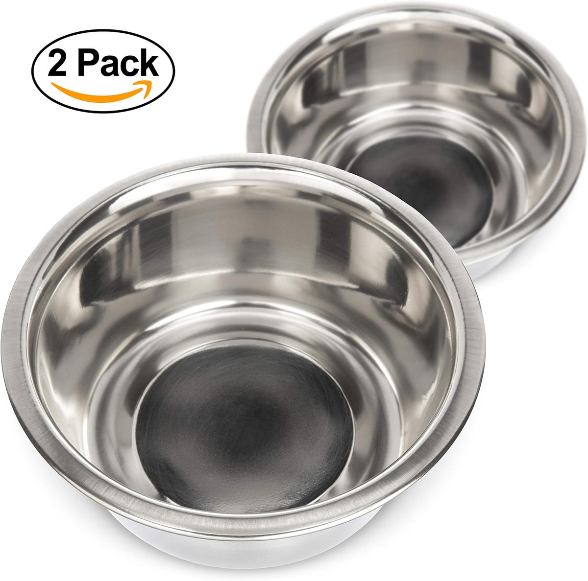 Neater Pet Brands 3.5 Cup (28 oz.) Stainless Steel Dog Bowls, Set of 2 Neater Feeder Replacement Bowls (Medium Deluxe Model), Dog Food Bowl & Water Bowl, Dishwasher Safe Metal Dish for Medium Dogs 