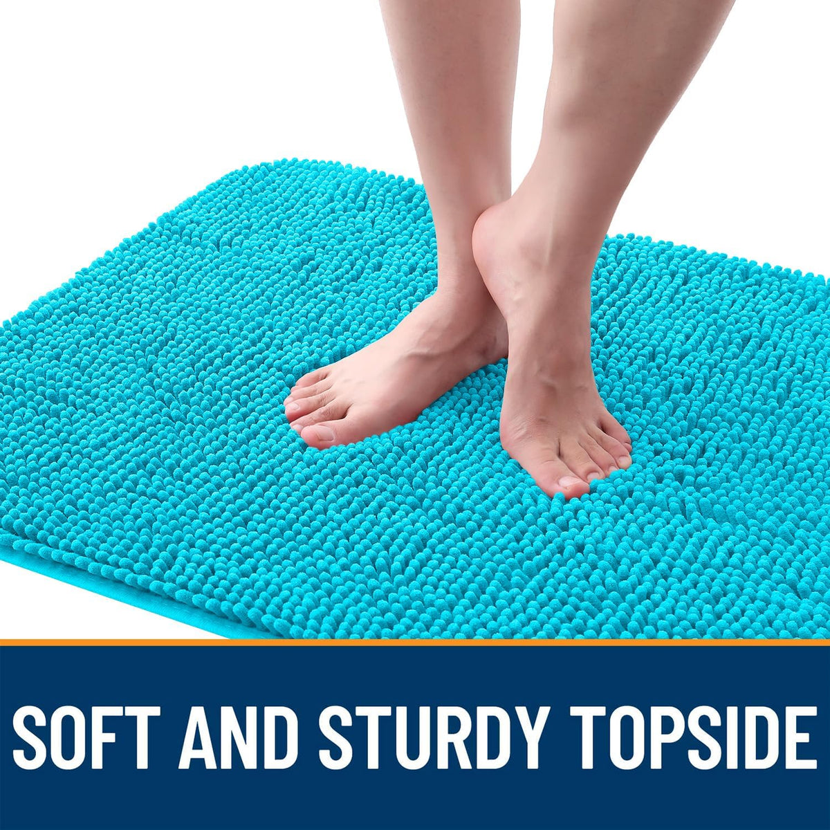 OLANLY Dog Door Mat for Muddy Paws 35x24, Super Absorbent Chenille Mud Mat